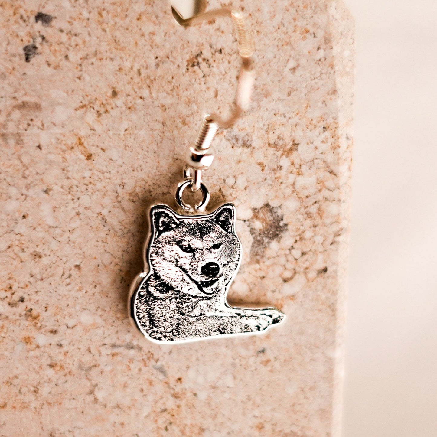 Sterling Silver Custom Pet Portrait Earrings, Personalized Pet Photo Earrings, Cat Dog Pet Lover Jewelry, Birthday Gift for Mom Wedding Gift