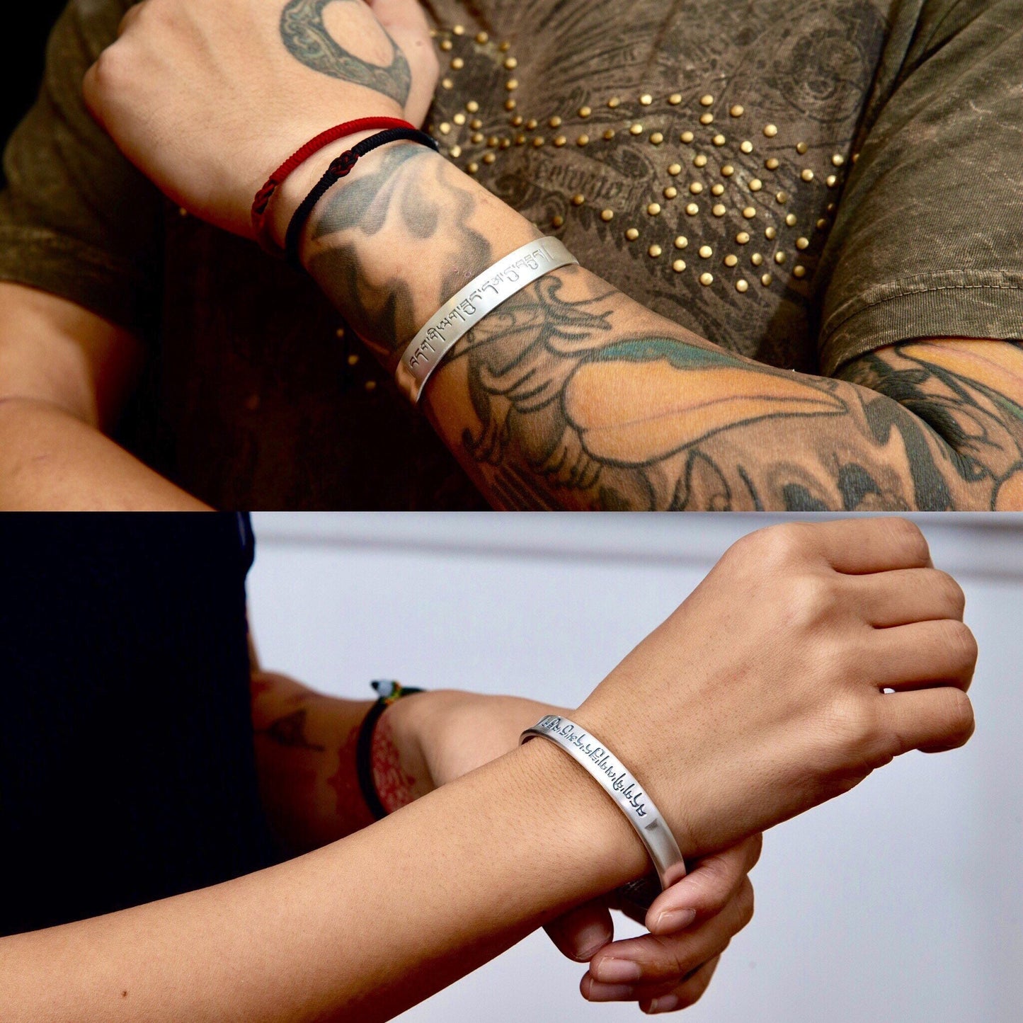 Sterling Silver Cuff Bracelet for women, Protection Bracelet, Mantra bracelet, mens silver cuff bracelet, his and hers meditation bracelet