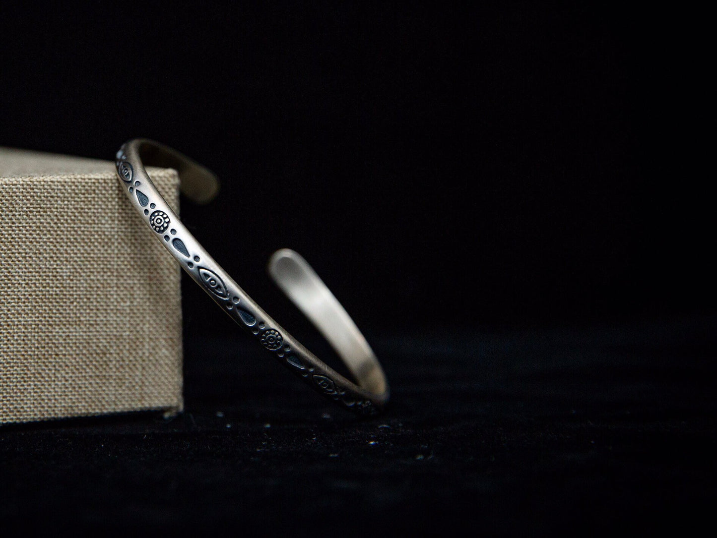 Sterling silver cuff bracelet for women, engraved bohemian pattern cuff, stacking cuff, boho bracelet, stackable bracelets, gift for her