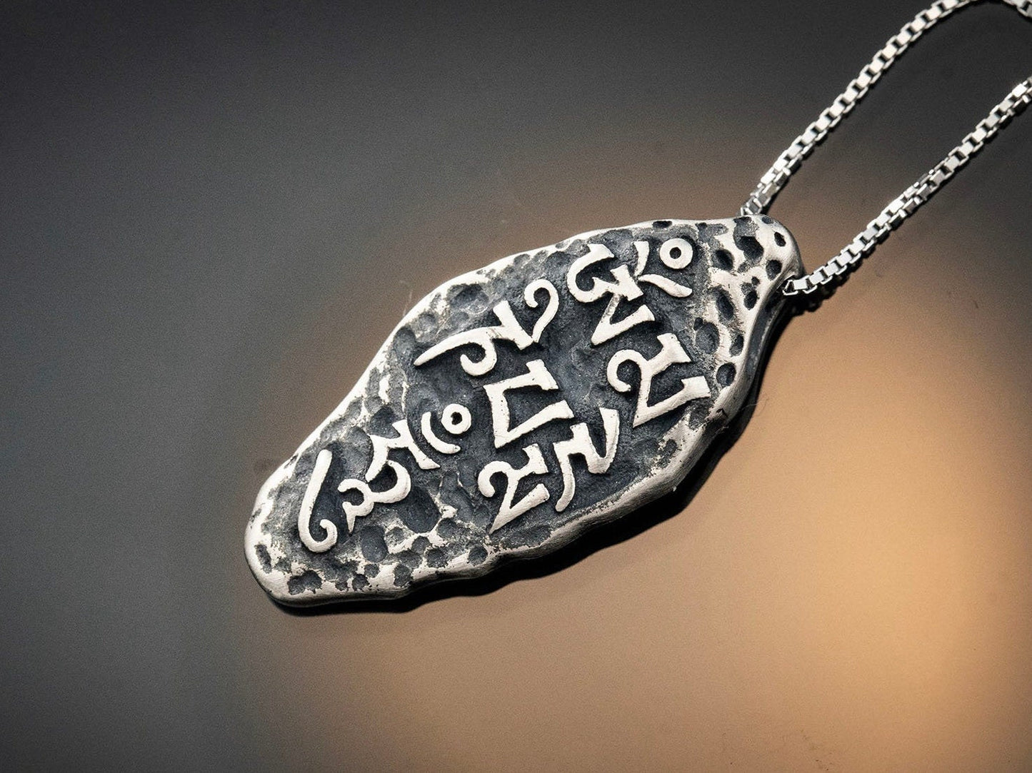 Sterling silver Tibetan necklace, Buddhist jewelry, protection necklace Om Necklace, Religious necklace meaningful jewelry, energy necklace