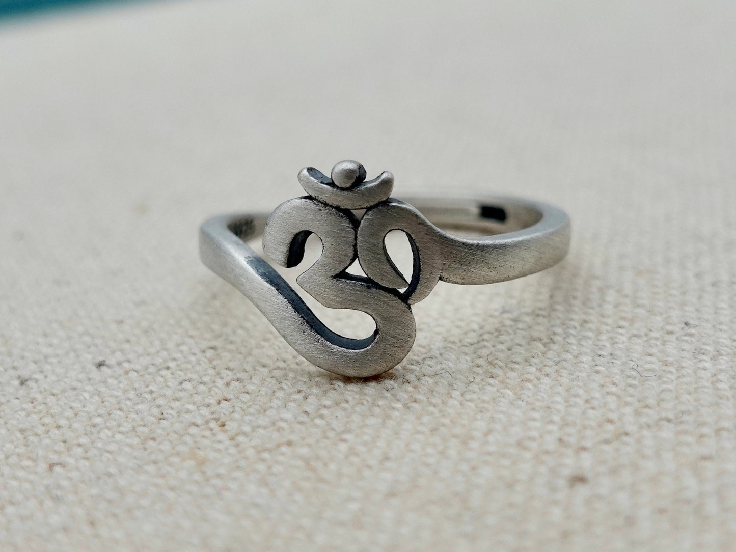 925 Sterling Silver Om Ring, Protection Ring , Adjust Ring Tibetan Ring , Meditation Ring Yoga Jewelry, Gift for Her
