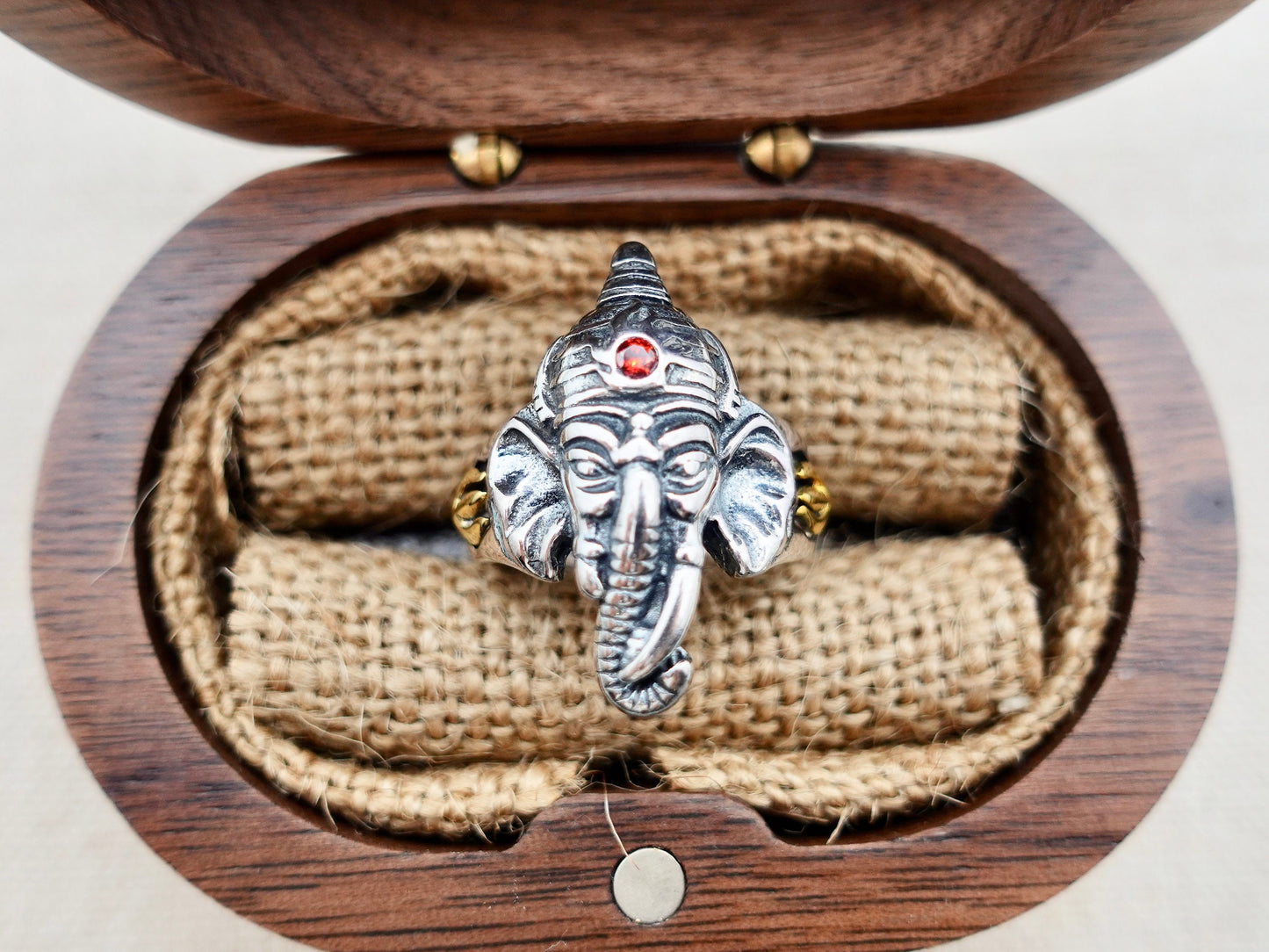 Sterling Silver Ganesha Ring, Hindu Elephant Face Ring, Adjustable ring, Ganpati Ring, Lord Ganesha Silver Ring