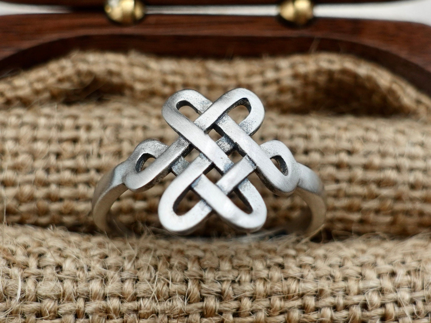 925 Sterling Silver Good Luck Ring, Eternity Ring, Infinity Ring, Knot Ring, Adjustable Ring Tibetan Ring , Yoga Jewelry, Best Friend Ring