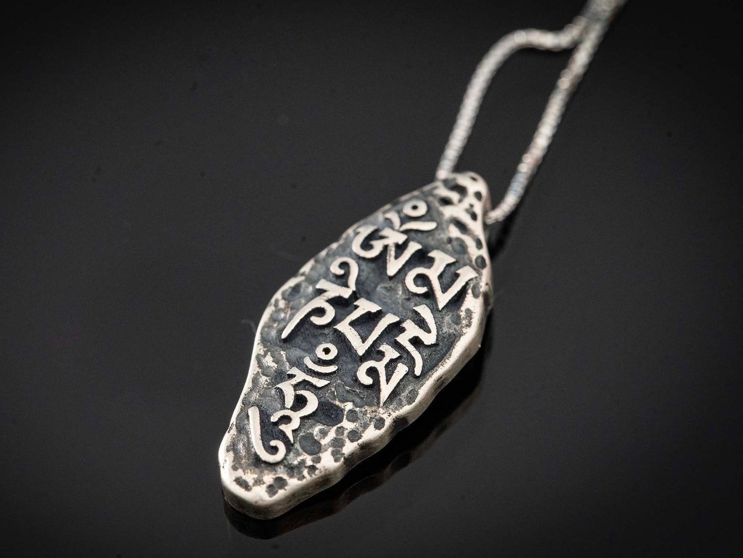 Sterling silver Tibetan necklace, Buddhist jewelry, protection necklace Om Necklace, Religious necklace meaningful jewelry, energy necklace