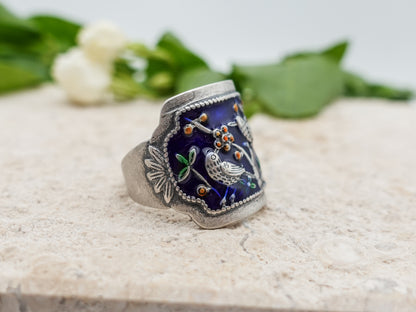 Nature Inspired Wide Band Ring