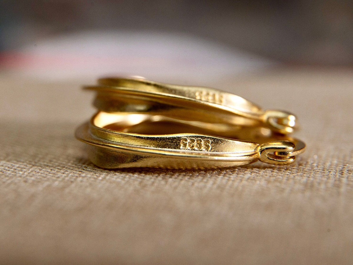 Gold Filled Sterling Silver Hoop Earrings, 1 inch