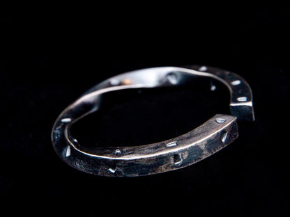 Oxidized Sterling Silver Mens Viking Bracelet: Personalized Cuff Bangle