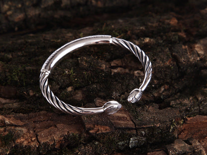 Engraved mantra bracelet, Sterling silver cuff bracelet, lotus flower bracelet, statement bracelet, Buddhist jewelry, protection bracelet