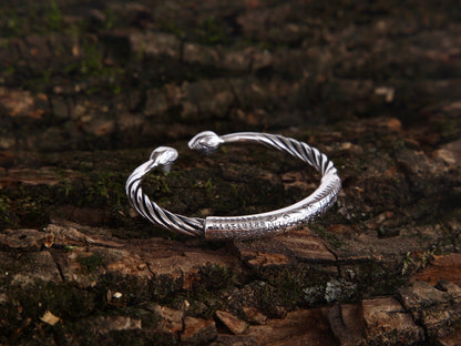Engraved mantra bracelet, Sterling silver cuff bracelet, lotus flower bracelet, statement bracelet, Buddhist jewelry, protection bracelet