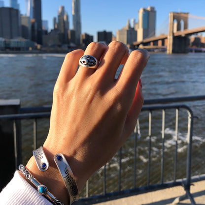 Peacock ring, pinky ring, sterling silver peacock jewelry, adjustable ring, statement ring, bird ring, animal ring, nature ring