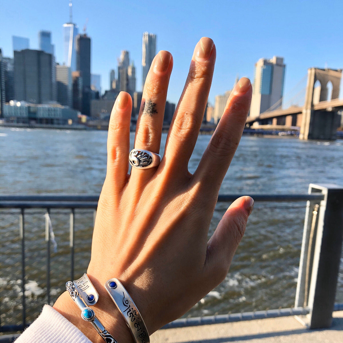 Sterling Silver Peacock Ring: Adjustable Statement Jewelry