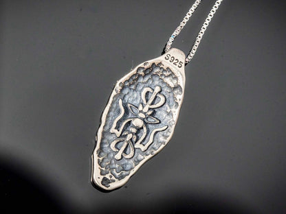 Sterling silver Tibetan necklace, Buddhist jewelry, protection necklace Om Necklace, Religious necklace meaningful jewelry, energy necklace