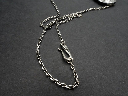 Rustic Sterling Silver Mani Stone Pendant, Om Mantra Necklace for Men Buddhist Jewelry gift
