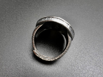Chunky Men's Silver Ring, Bold Large Heavy Silver Ring, Masculine Silver Ring for Men, Rounded Face Ring, Chunky Men's Jewelry