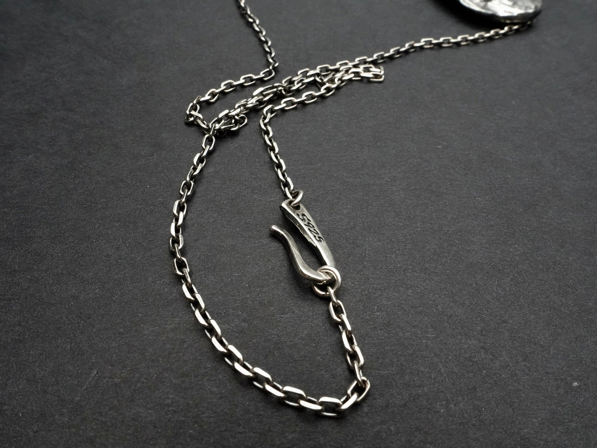 Oxidized Sterling Silver Dragon Pendant Necklace: Rustic Viking Style