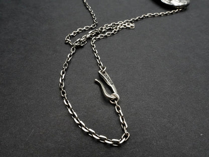 Oxidized Sterling Silver Dragon Pendant Necklace: Rustic Viking Style