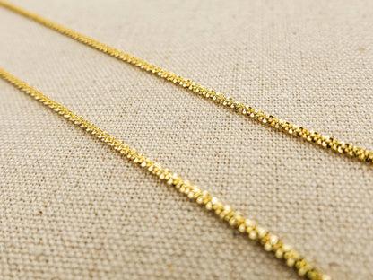 Gold Plated Sterling Silver Sparkle Chain Necklace