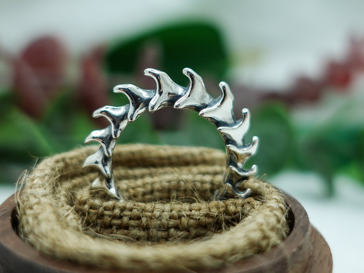 Sterling silver, Dragon scale, Adjustable ring, Fantasy jewelry, Mythical creature ring