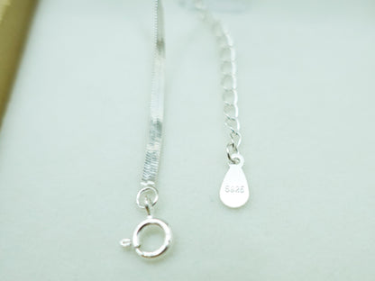 Sterling Silver Omega Chain Necklace: Shiny Modern Jewelry, Adjustable Length