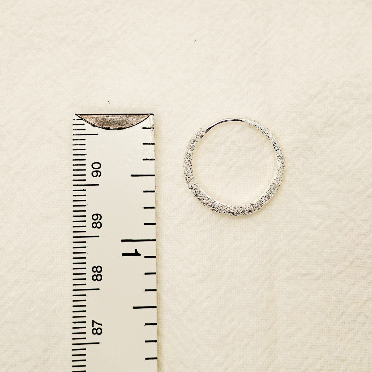 Sterling Silver Sparkle Hoop Earrings: Minimalist Star-Dust Hoops