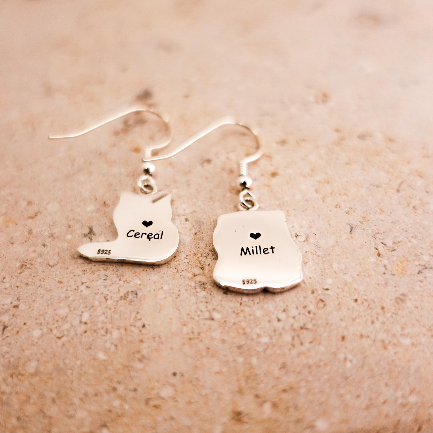 Sterling Silver Custom Pet Portrait Earrings, Personalized Pet Photo Earrings, Cat Dog Pet Lover Jewelry, Birthday Gift for Mom Wedding Gift