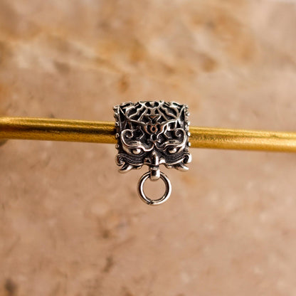 Sterling Silver Mythical Beast Stud Earrings: Gothic Men's Jewelry