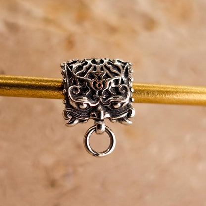 Sterling Silver Mythical Beast Stud Earrings: Gothic Men's Jewelry