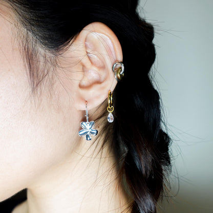 Sterling Silver Flower Dangle Earrings, Forget Me Not Jewelry Gift for Her Sis Friend