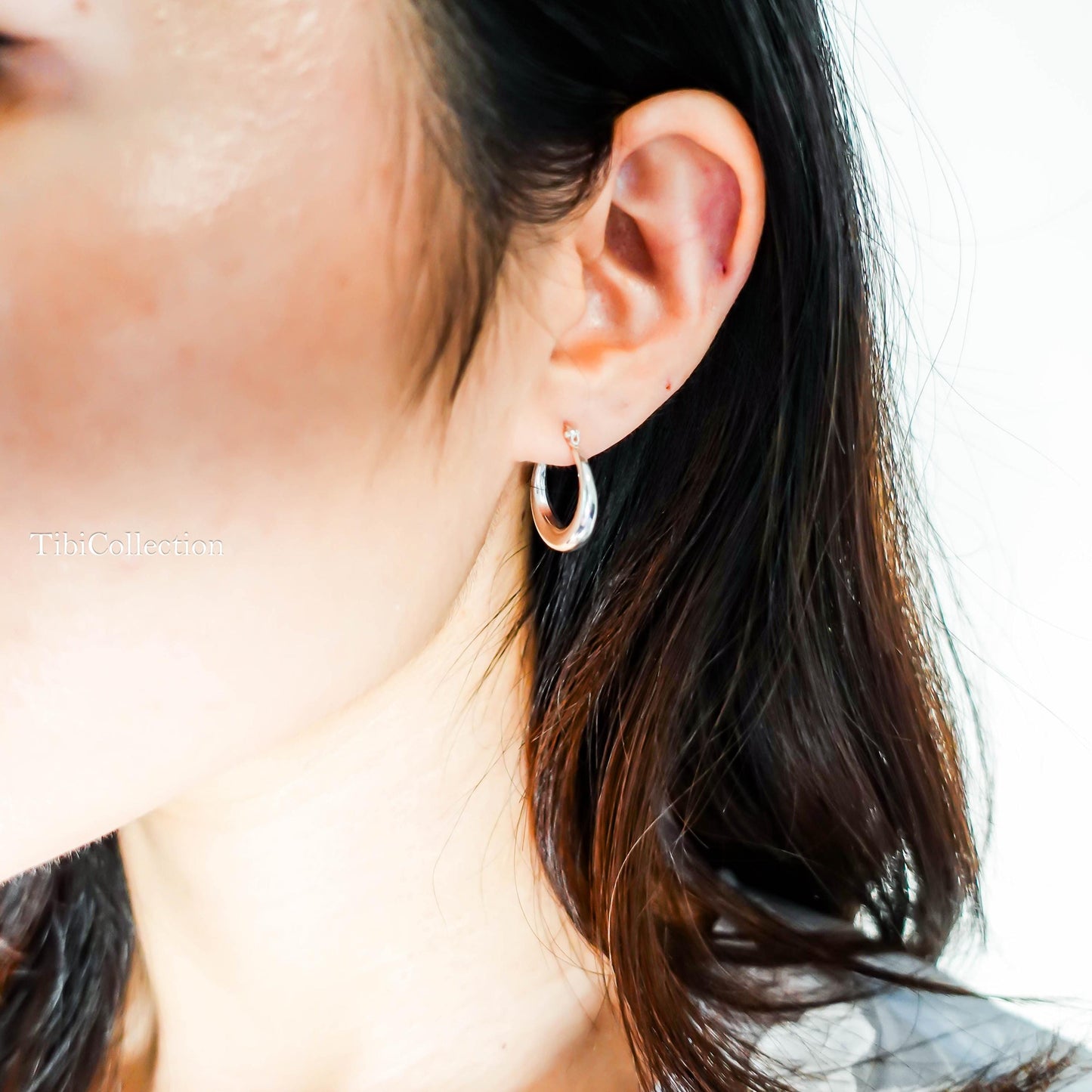 925 Sterling Silver Hoop Earrings, Lightweight Classic Hoops Everyday Jewelry Gift
