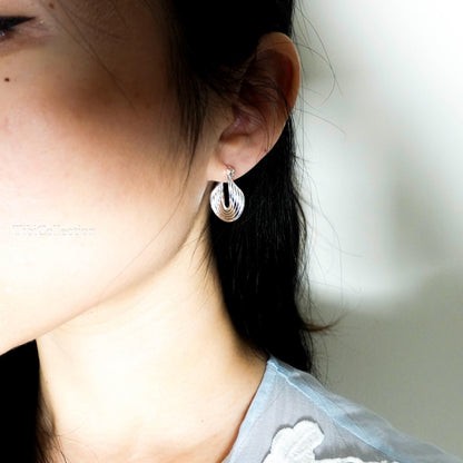 Sterling Silver Mobius Hoop Earrings, Eternal Twist Hoops, Celestial Infinity Earrings, Light Medium Hoops, Gift for Her