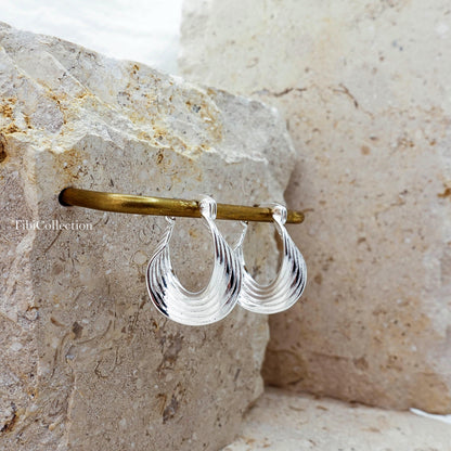 Sterling Silver Mobius Hoop Earrings, Eternal Twist Hoops, Celestial Infinity Earrings, Light Medium Hoops, Gift for Her