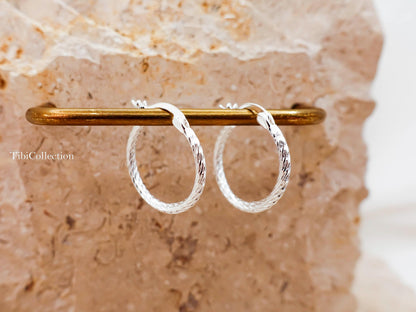 925 Sterling Silver Hoop Earrings, Dainty Minimalist Everyday Jewelry Gift for Her Mom Sis