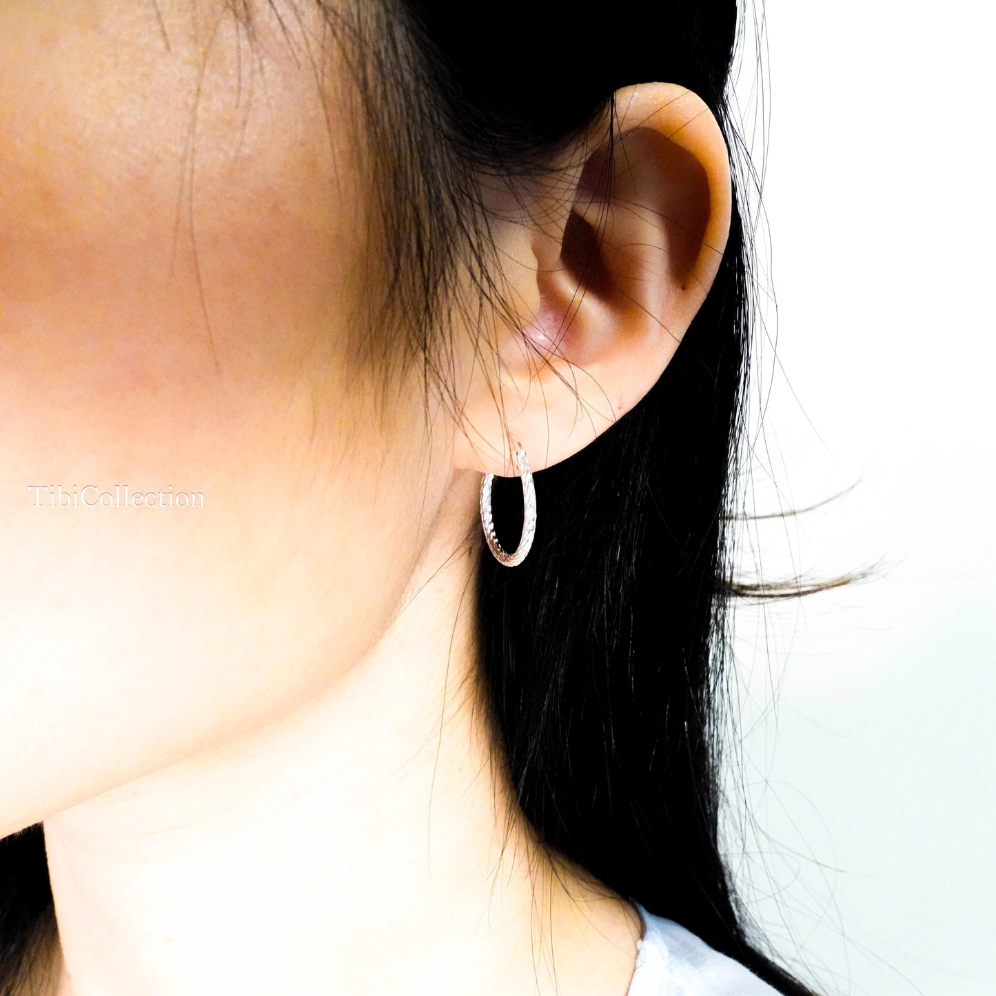 925 Sterling Silver Hoop Earrings, Dainty Minimalist Everyday Jewelry Gift for Her Mom Sis