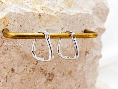Sterling Silver Dainty Small Hoop Earrings, Minimalist Unisex Earrings for Men Women