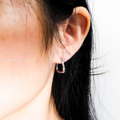Sterling Silver Dainty Small Hoop Earrings, Minimalist Unisex Earrings for Men Women