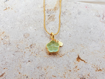 Dainty Jade Necklace, Sterling Silver Gold Filled LuckyJewelry Gift for Her