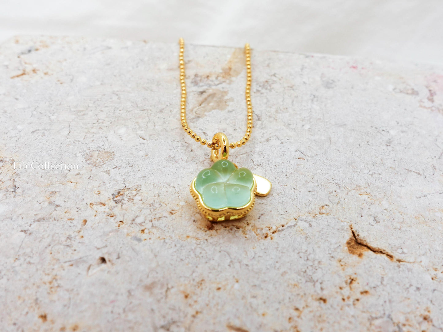 Dainty Jade Necklace, Sterling Silver Gold Filled LuckyJewelry Gift for Her
