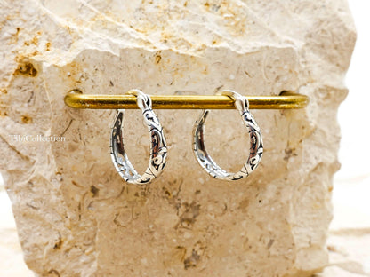 Sterling Silver Vintage Hoop Earrings, Lightweight Hoops Gift for Mom