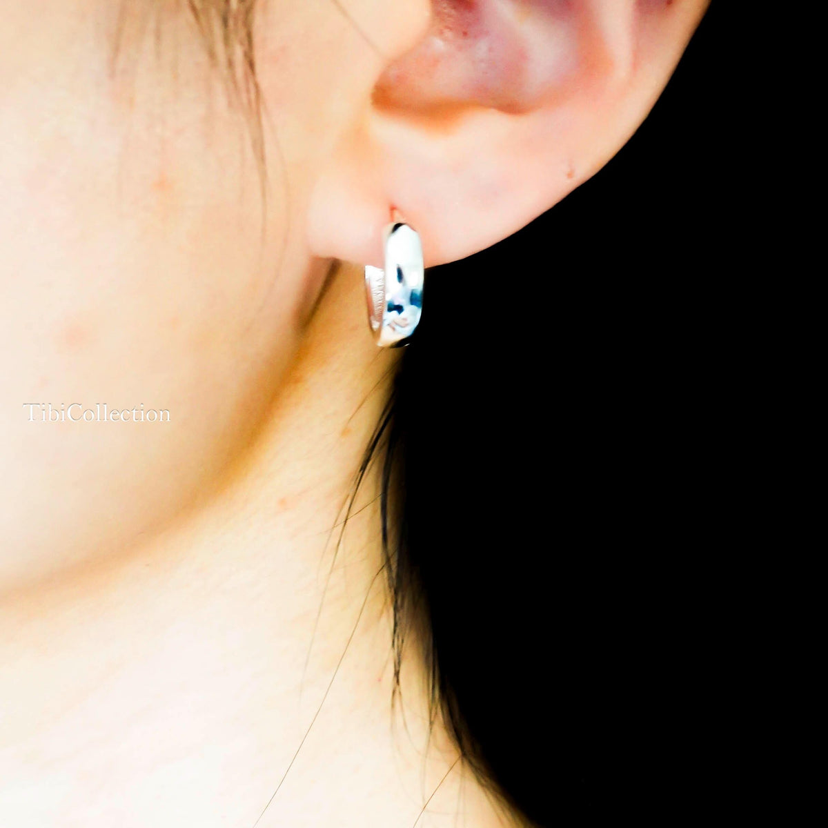 Sterling Silver Huggie Earrings, Small Lightweight Huggie Hoops for Her Mom Sis
