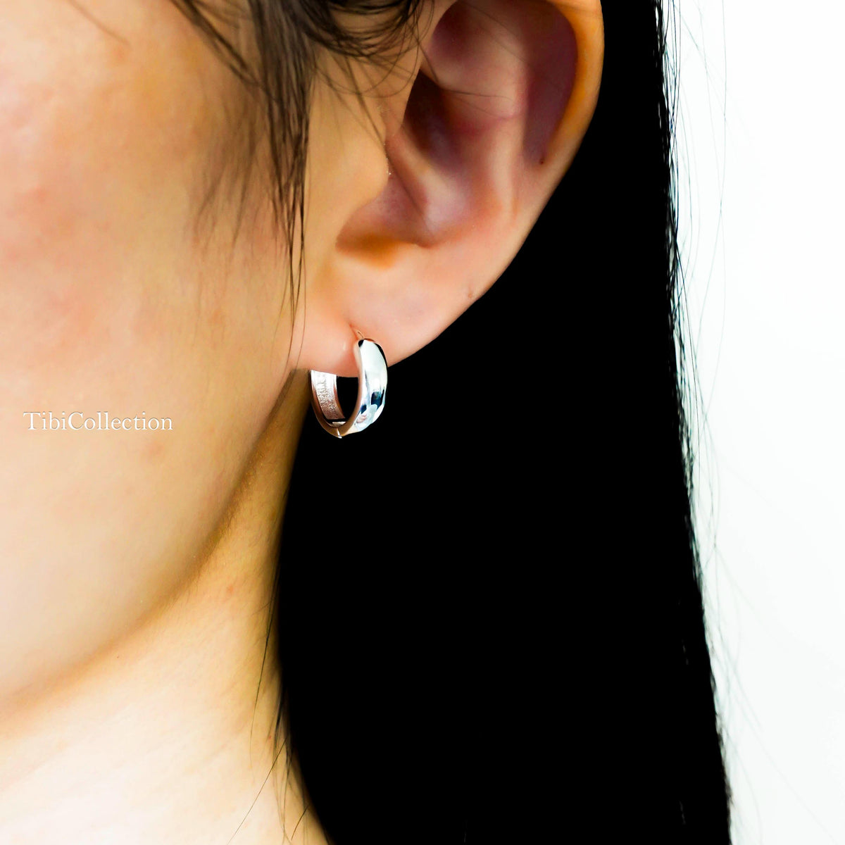 Sterling Silver Huggie Earrings, Small Lightweight Huggie Hoops for Her Mom Sis