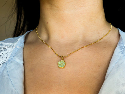 Dainty Jade Necklace, Sterling Silver Gold Filled LuckyJewelry Gift for Her