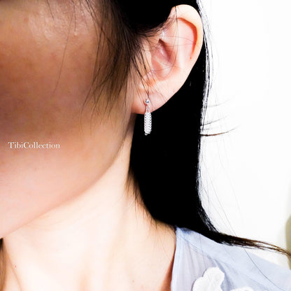 Sterling Silver Tassel Stud Earrings, Dainty Fringe Cartilage Helix Tragus Earrings, Everyday Jewelry Gift