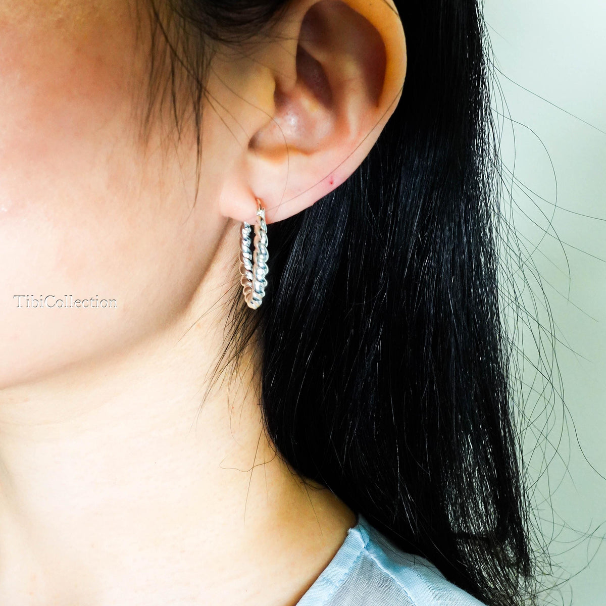 Sterling Silver Twisted Hoop Earrings, Chunky Braided Bold Statemen Hoops Everyday Luxury Gift