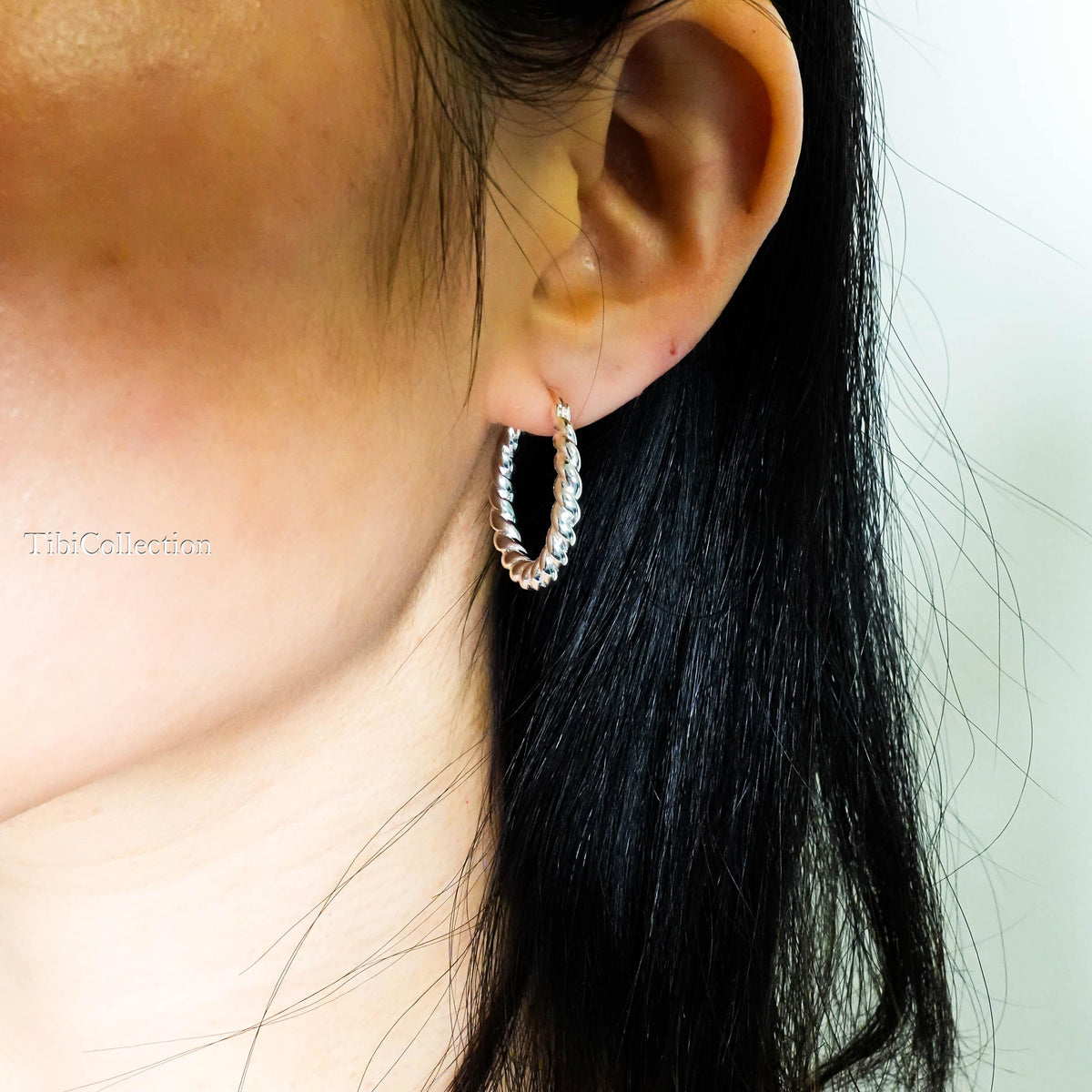 Sterling Silver Twisted Hoop Earrings, Chunky Braided Bold Statemen Hoops Everyday Luxury Gift