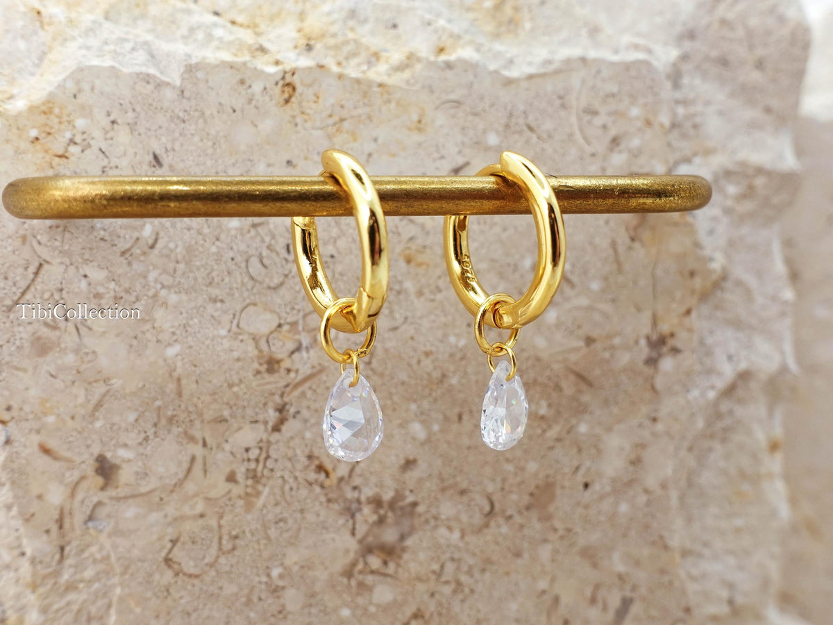 Dainty Gold Huggie Hoop Earrings for Helix Cartilage Conch Tragus, Gifr for Her