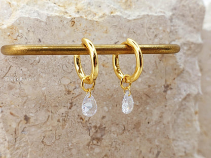 Dainty Gold Huggie Hoop Earrings for Helix Cartilage Conch Tragus, Gifr for Her