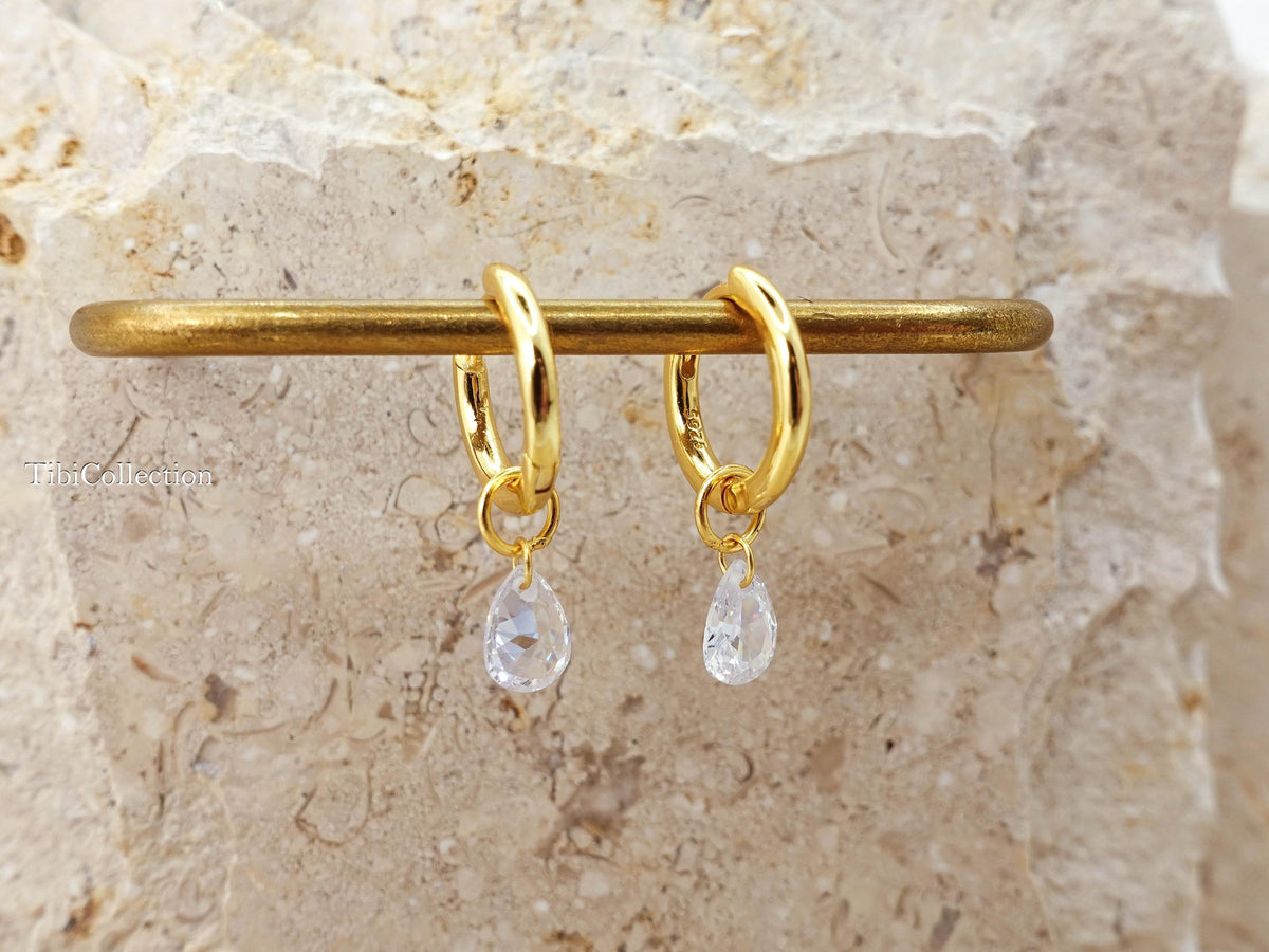 Dainty Gold Huggie Hoop Earrings for Helix Cartilage Conch Tragus, Gifr for Her