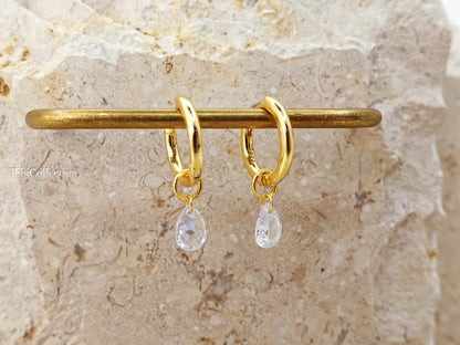 Dainty Gold Huggie Hoop Earrings for Helix Cartilage Conch Tragus, Gifr for Her