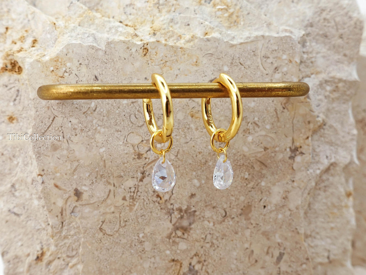 Dainty Gold Huggie Hoop Earrings for Helix Cartilage Conch Tragus, Gifr for Her
