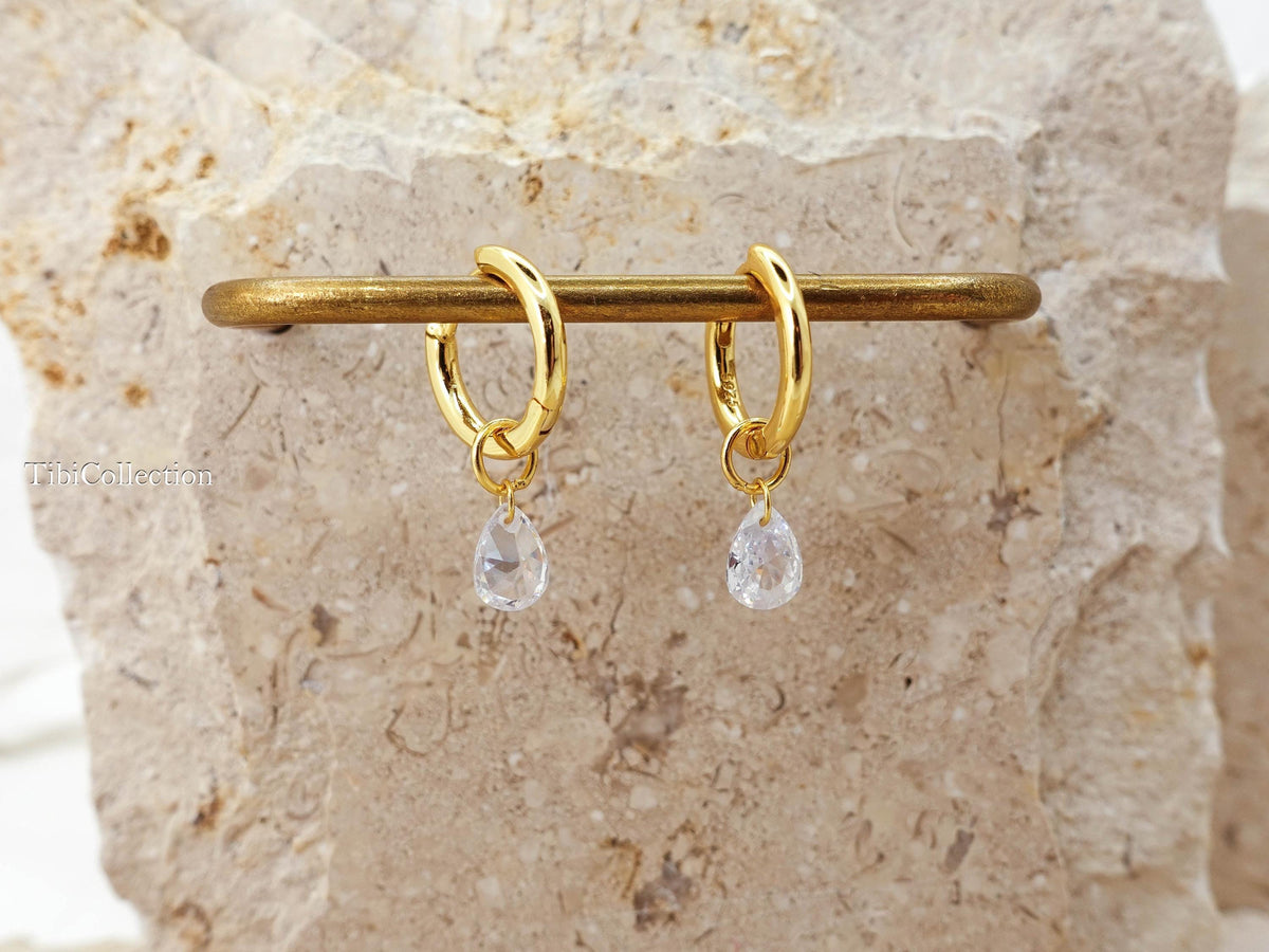 Dainty Gold Huggie Hoop Earrings for Helix Cartilage Conch Tragus, Gifr for Her